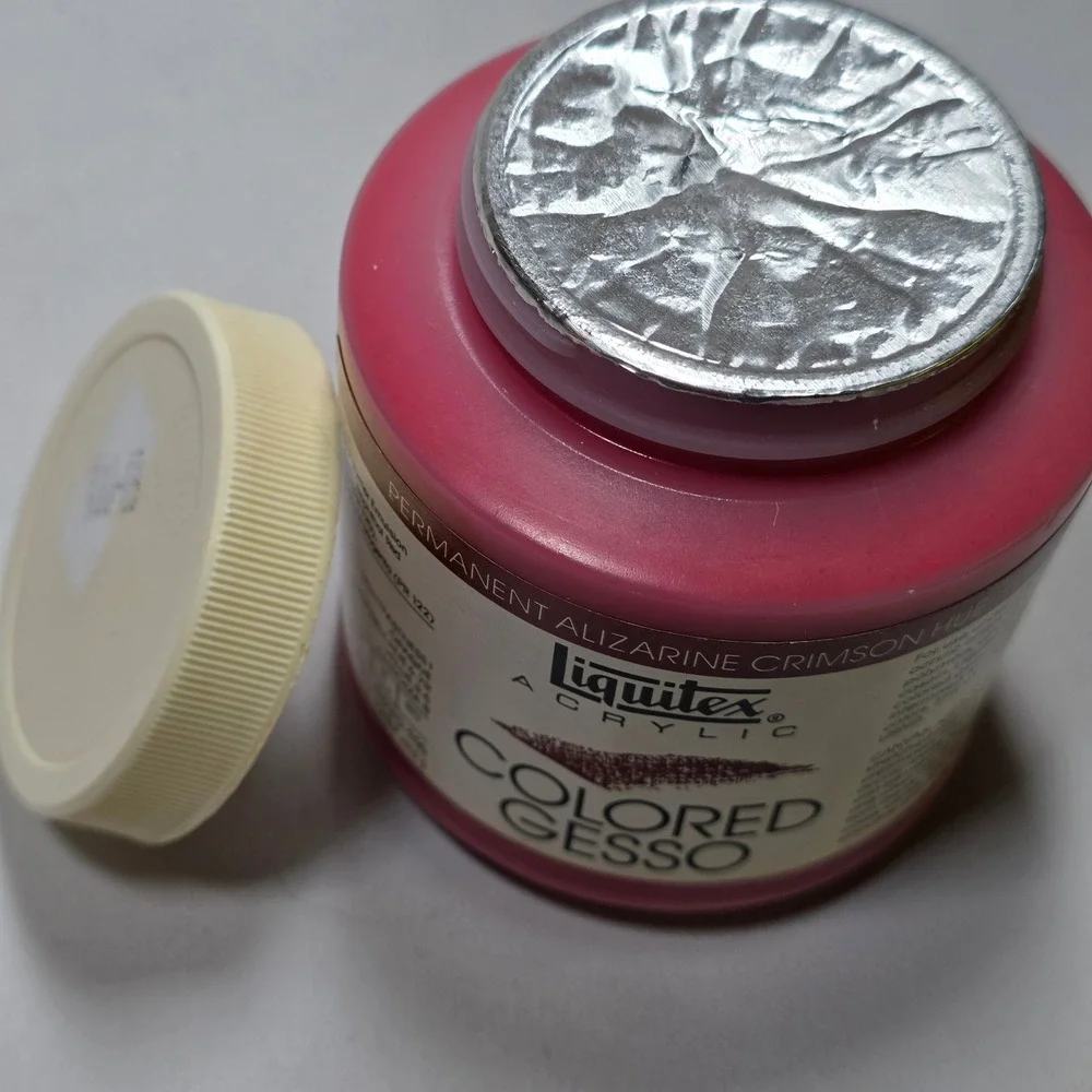 VTG‎ Liquitex Acrylic Colored Gesso Permanent Alizarine Crimson Hue 8oz UNOPENED
